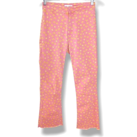 Zara Ankle Boot Crop Jeans in Floral Print Size 4 - Picture 2 of 5